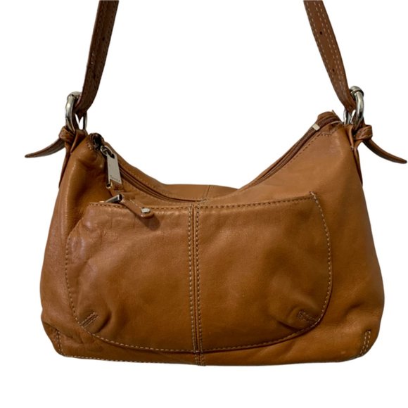 Tignanello Brown Leather Bag Purse - Picture 2 of 12